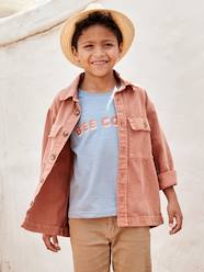 -Shacket in Fabric with Pigment Dye Effect, for Boys