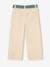 Flared Trousers in Cotton Gauze, with Belt, for Girls ecru+ink blue 
