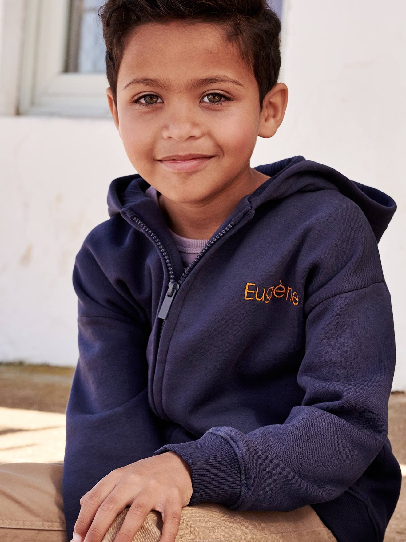 Hooded Jacket for Boys night blue, Boys Vertbaudet