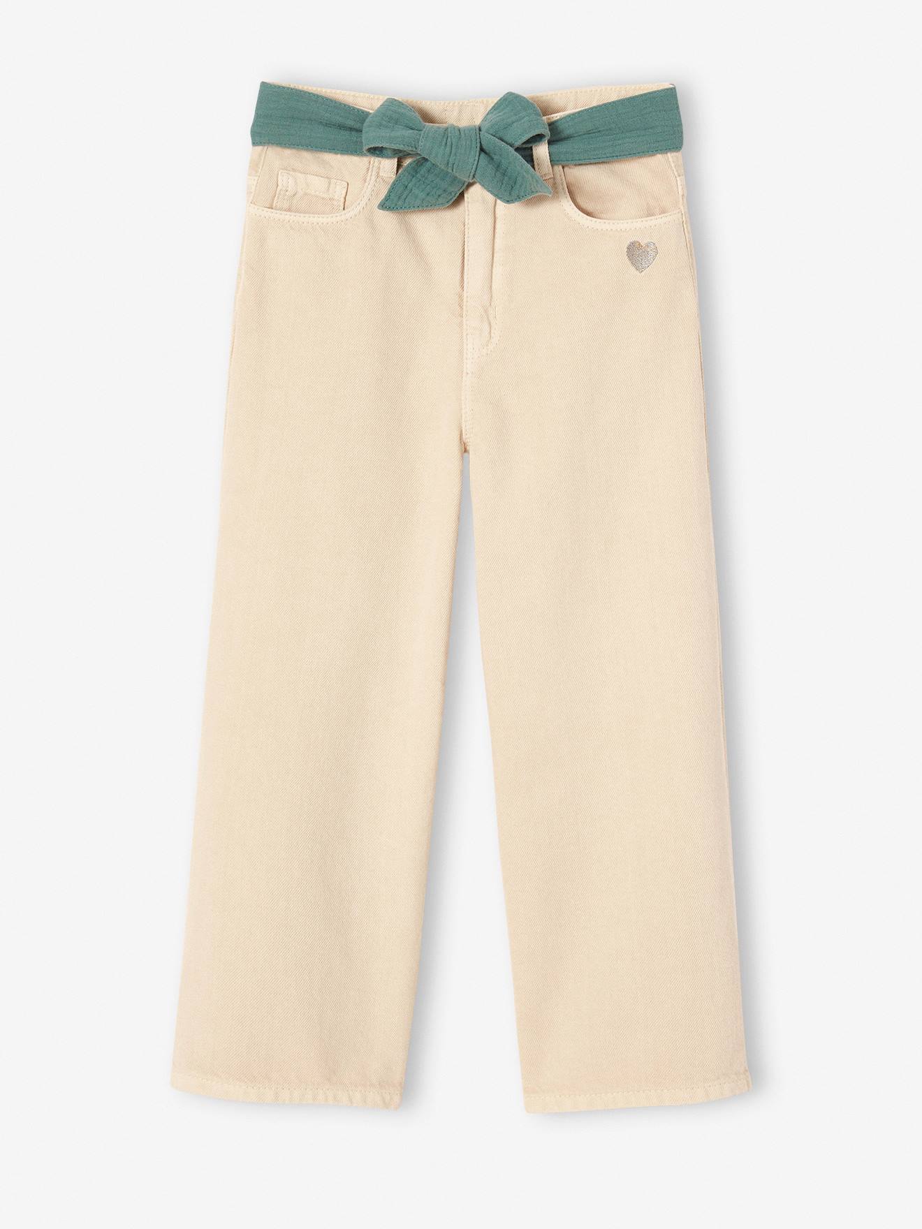 Flared Trousers in Cotton Gauze