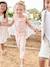 Cotton Gauze Jumpsuit for Babies, Broderie Anglaise Collar, for Girls pale pink+sage green 