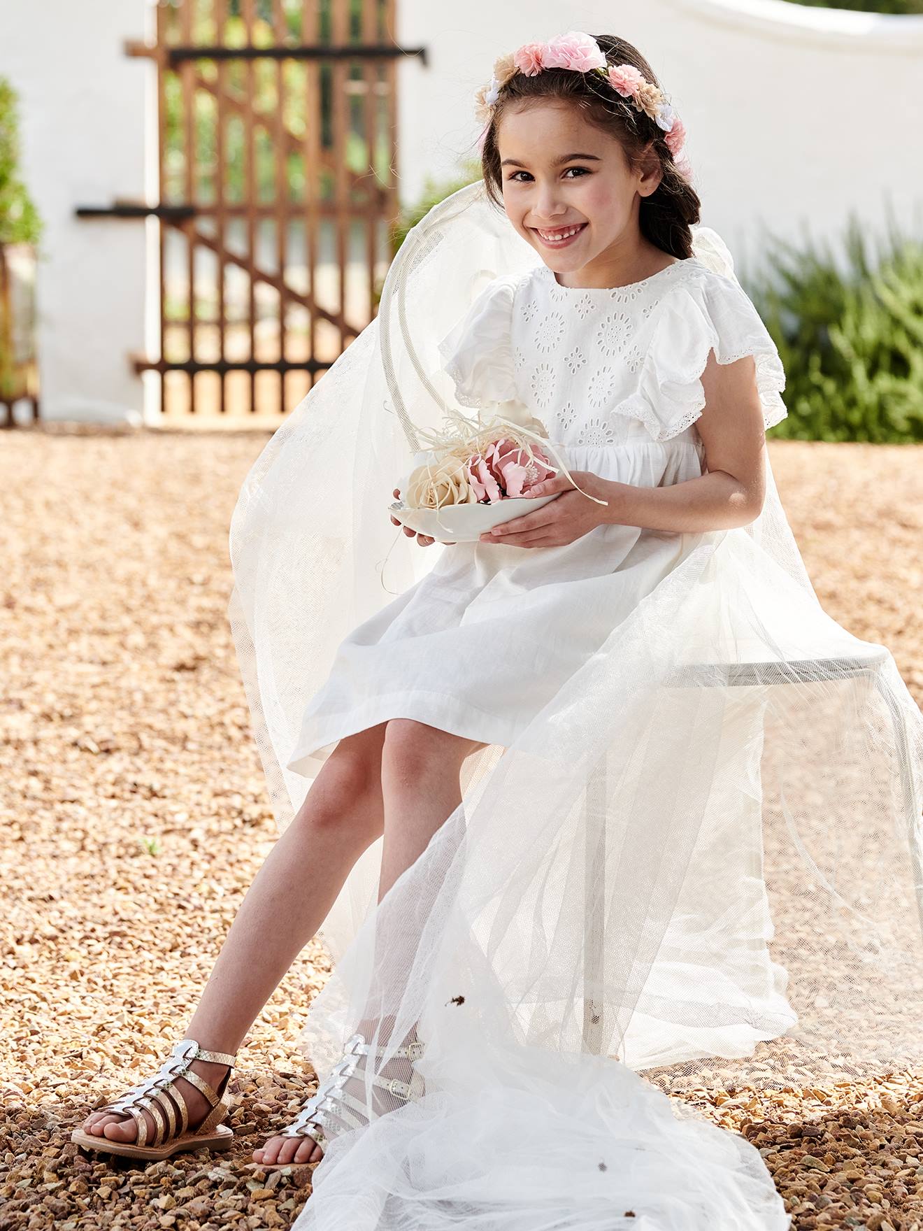 Occasionwear Dress with Broderie Anglaise Details