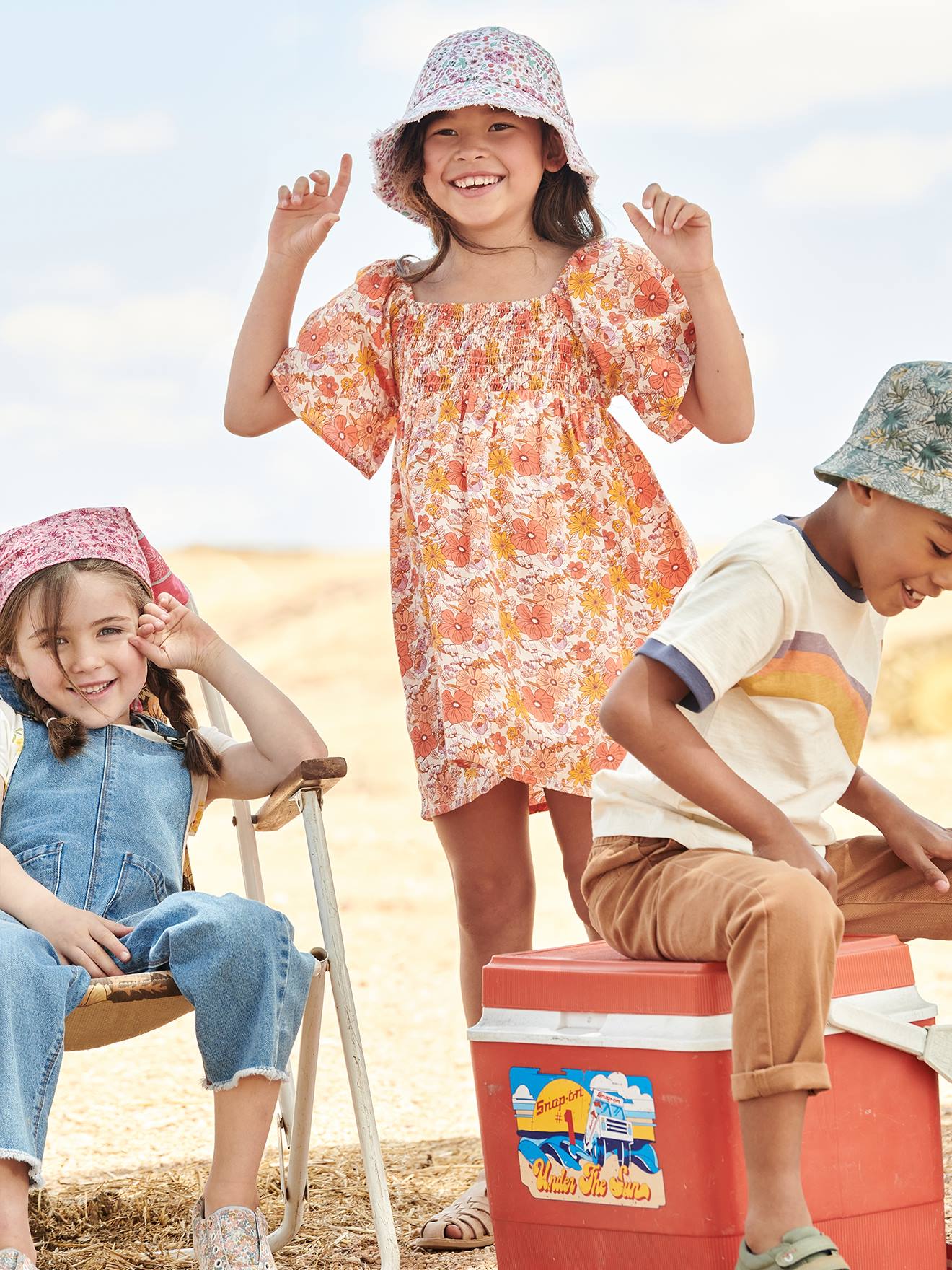 Smocked Floral Print Dress