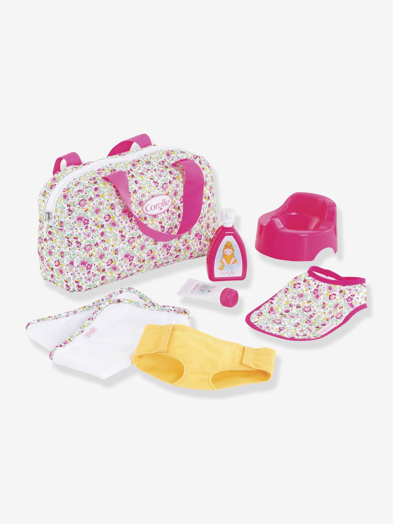 Corolle X4430 - Set Baby-Accessoires, rosa, 12 Accessoires