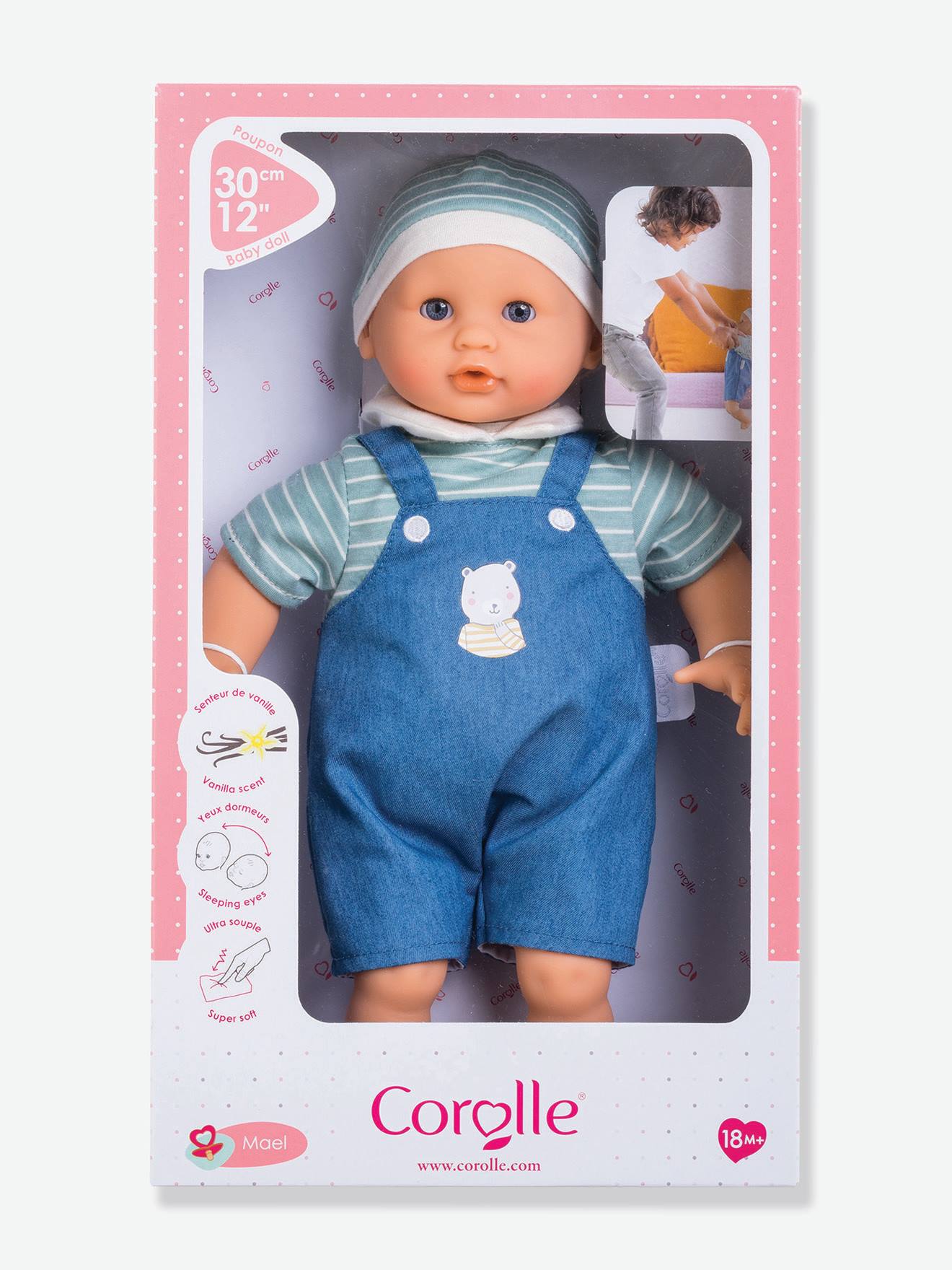 Baby Doll Câlin - Maël, by COROLLE - sky blue, Toys | Vertbaudet