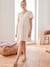 Embroidered Cotton Gauze Dress, Maternity & Nursing Special ecru+terracotta 