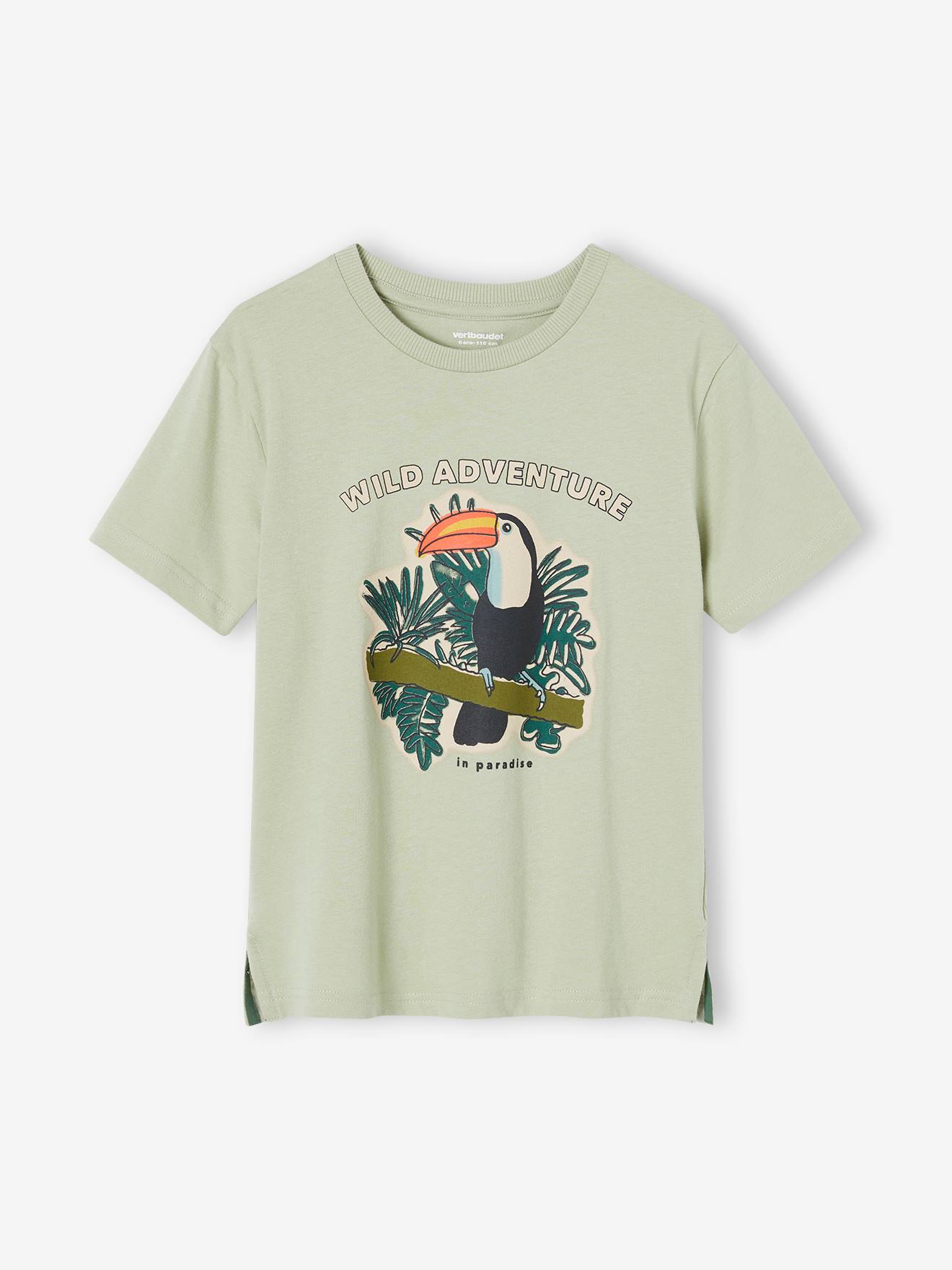 Toucan T-Shirt for Boys sage green