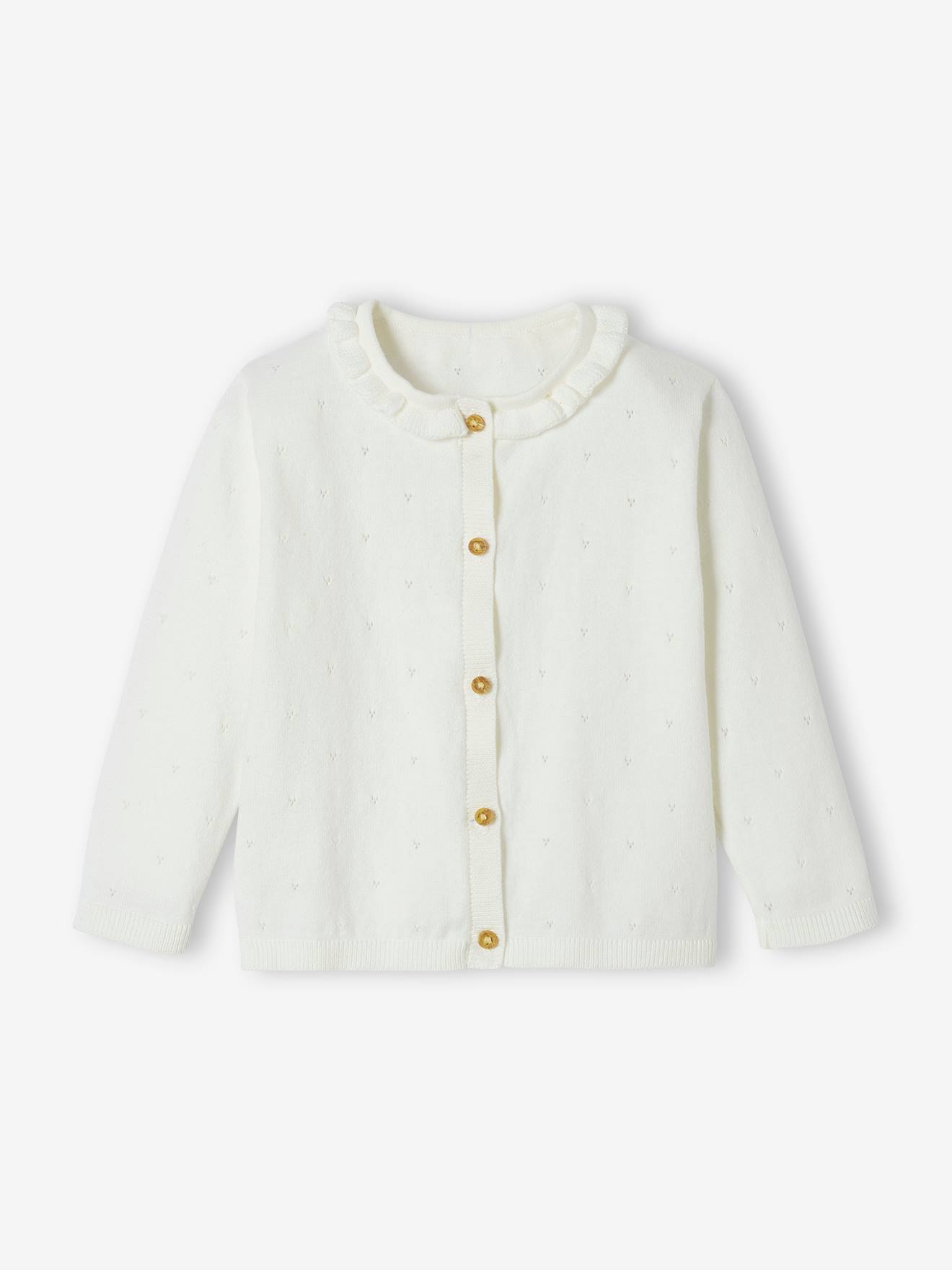 Cardigan with Collar for Babies white