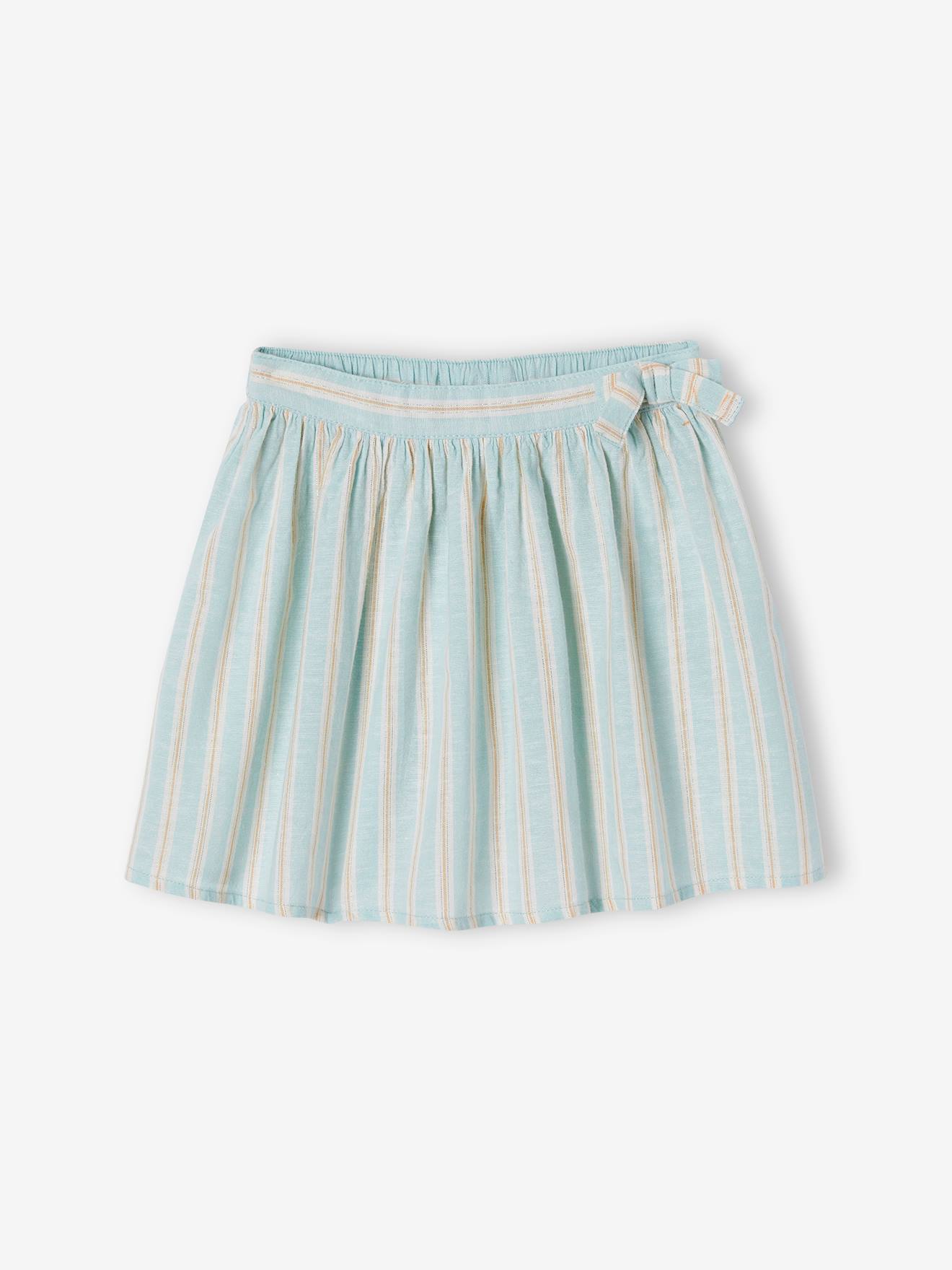 Striped Skirt with Shimmery Thread