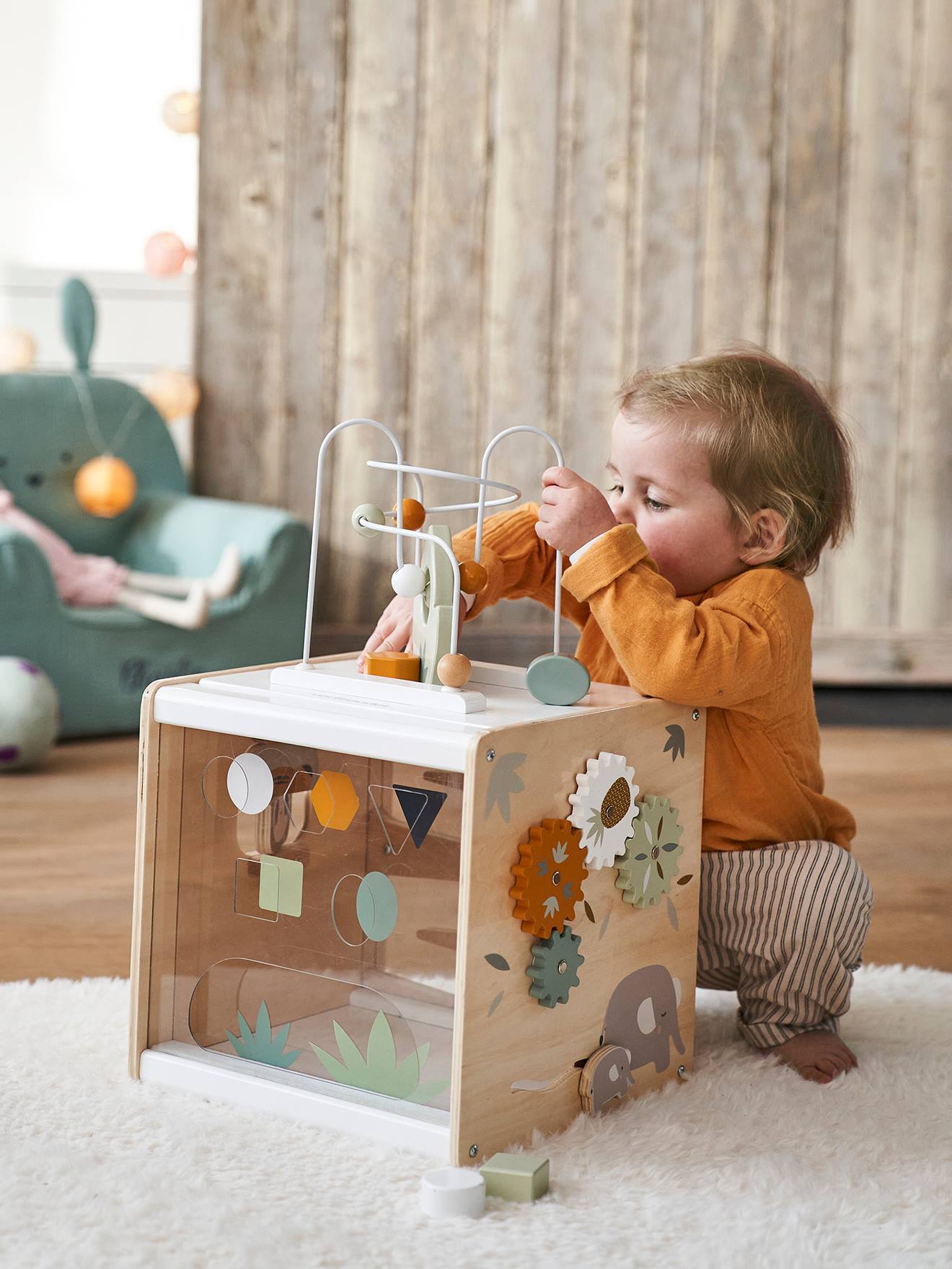 Wooden Activity Cube