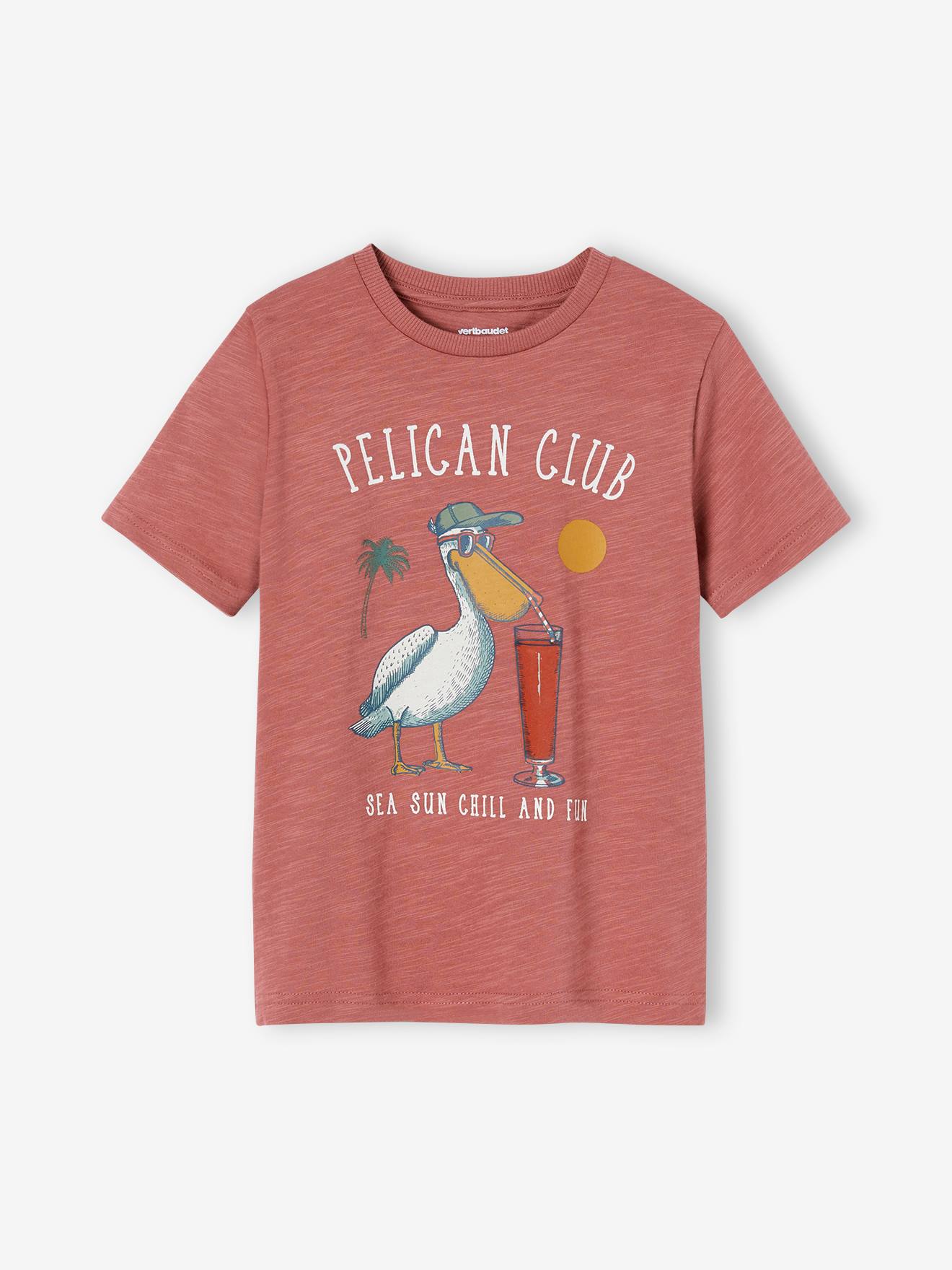 Fun Animal T-Shirt for Boys terracotta