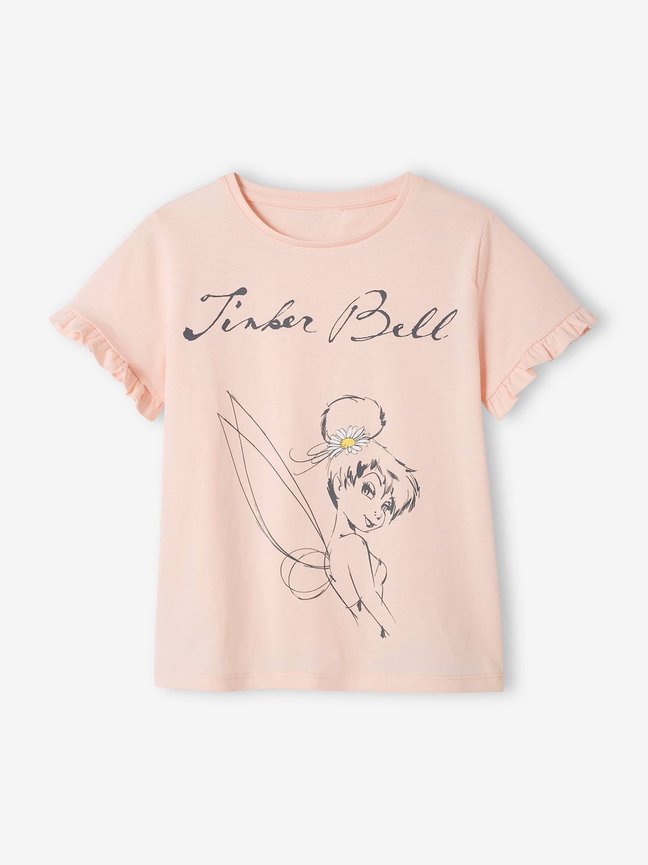 Tinkerbell T-Shirt with Short Frilly Sleeves for Girls, by Disney(r)