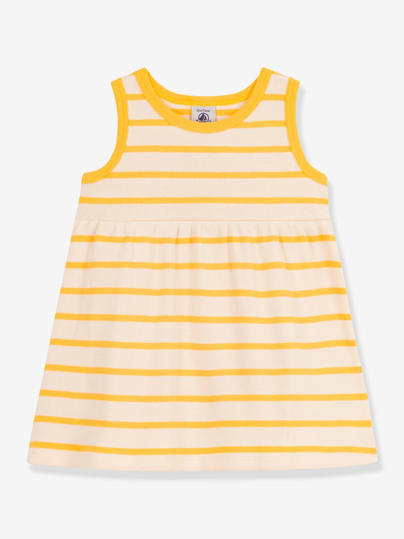 Sleeveless Dress in Organic Cotton, by PETIT BATEAU beige