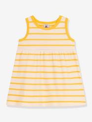 Baby-Sleeveless Dress in Organic Cotton, by PETIT BATEAU