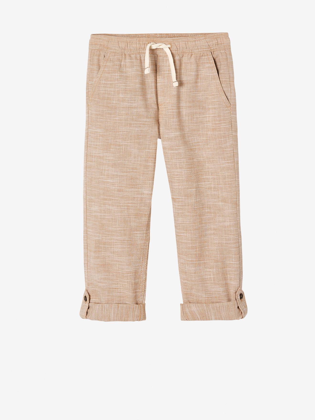 Trousers, Convert into Cropped Trousers, in Lightweight Fabric, for Boys marl beige