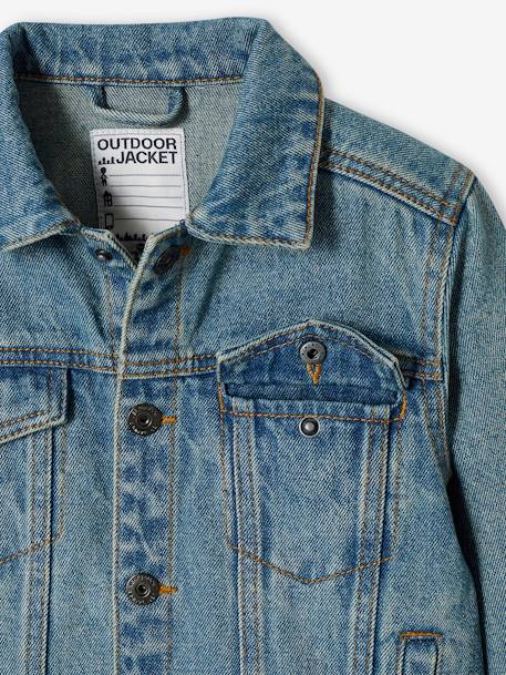 Revamped Denim Jacket, for Boys - denim blue, Boys | Vertbaudet