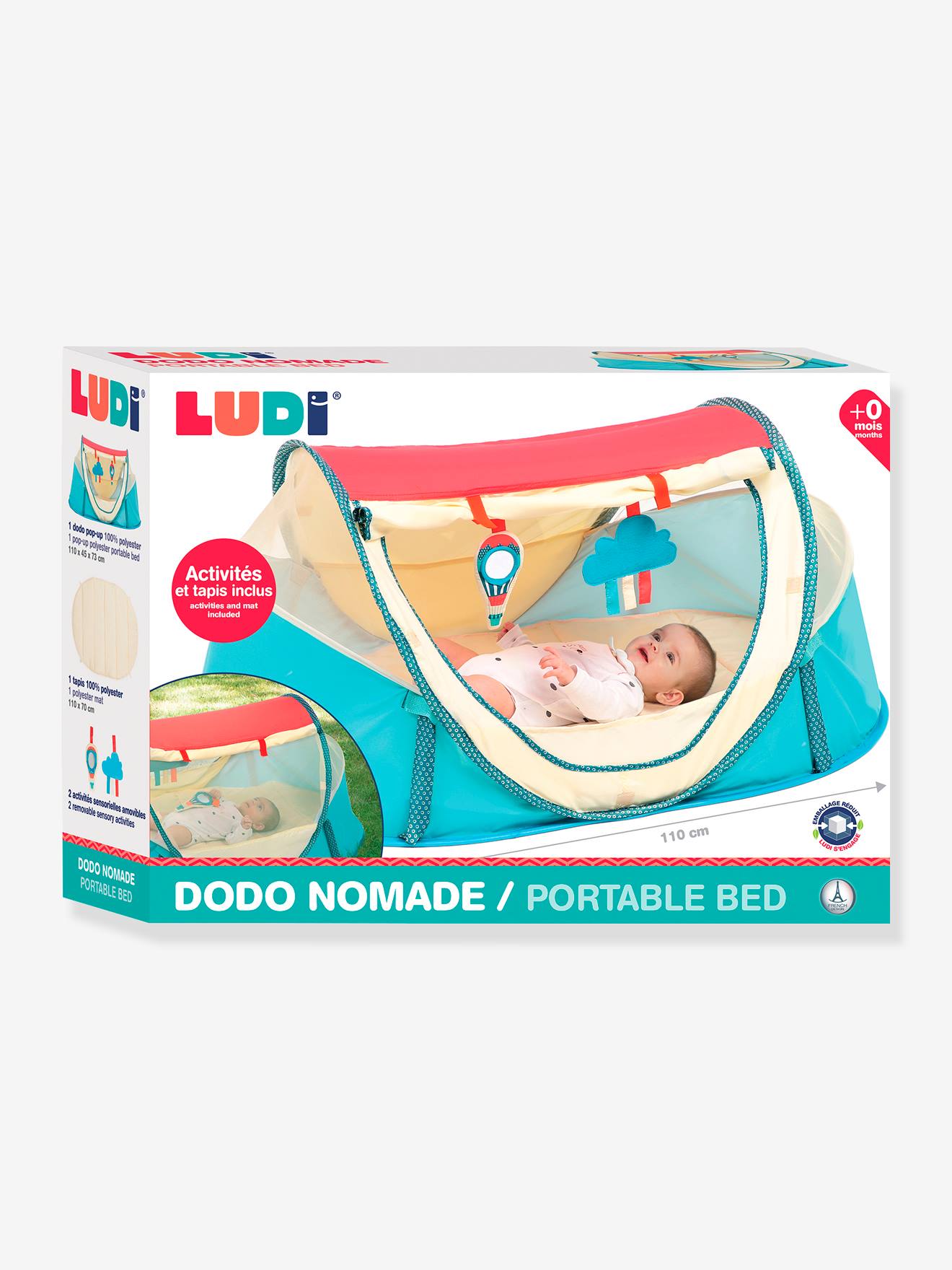 Portable Hot Air Balloon Baby Bed by LUDI multicoloured Nursery Vertbaudet