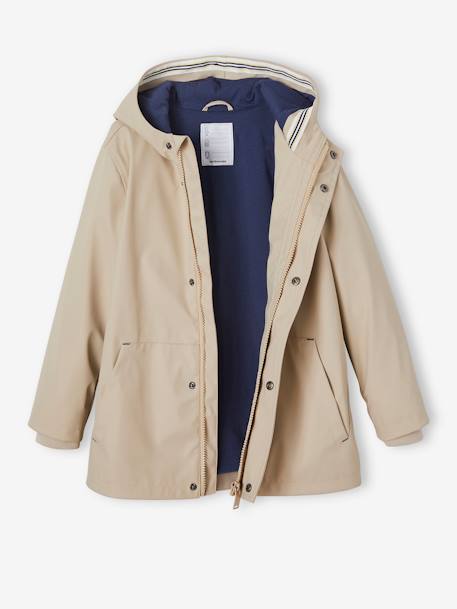 rubber hooded raincoat