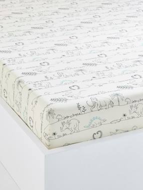 Children s Fitted Sheet Dinorama Theme print