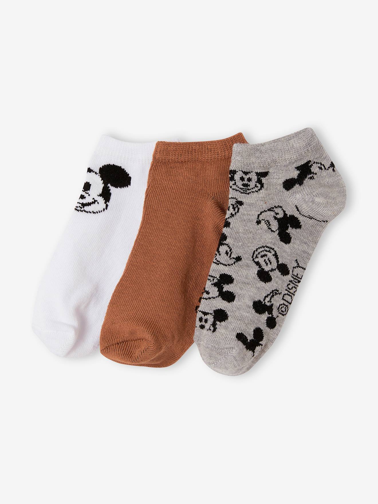 Pack of 3 Pairs of Mickey Mouse Trainer Socks by Disney(r) for Boys mustard