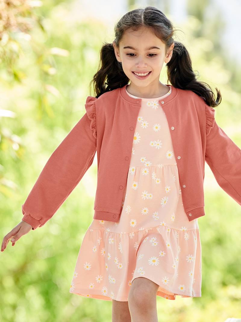 Dress & Jacket Combo for Girls peach, Girls Vertbaudet