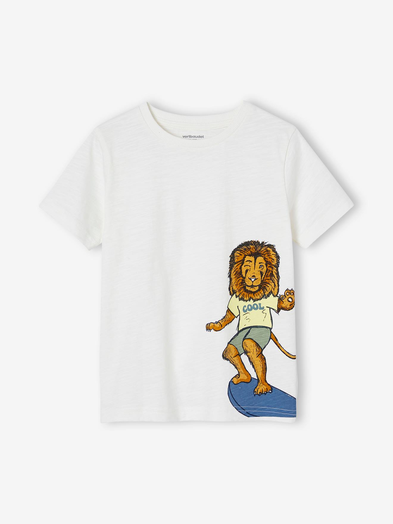 Fun Animal T-Shirt for Boys ecru
