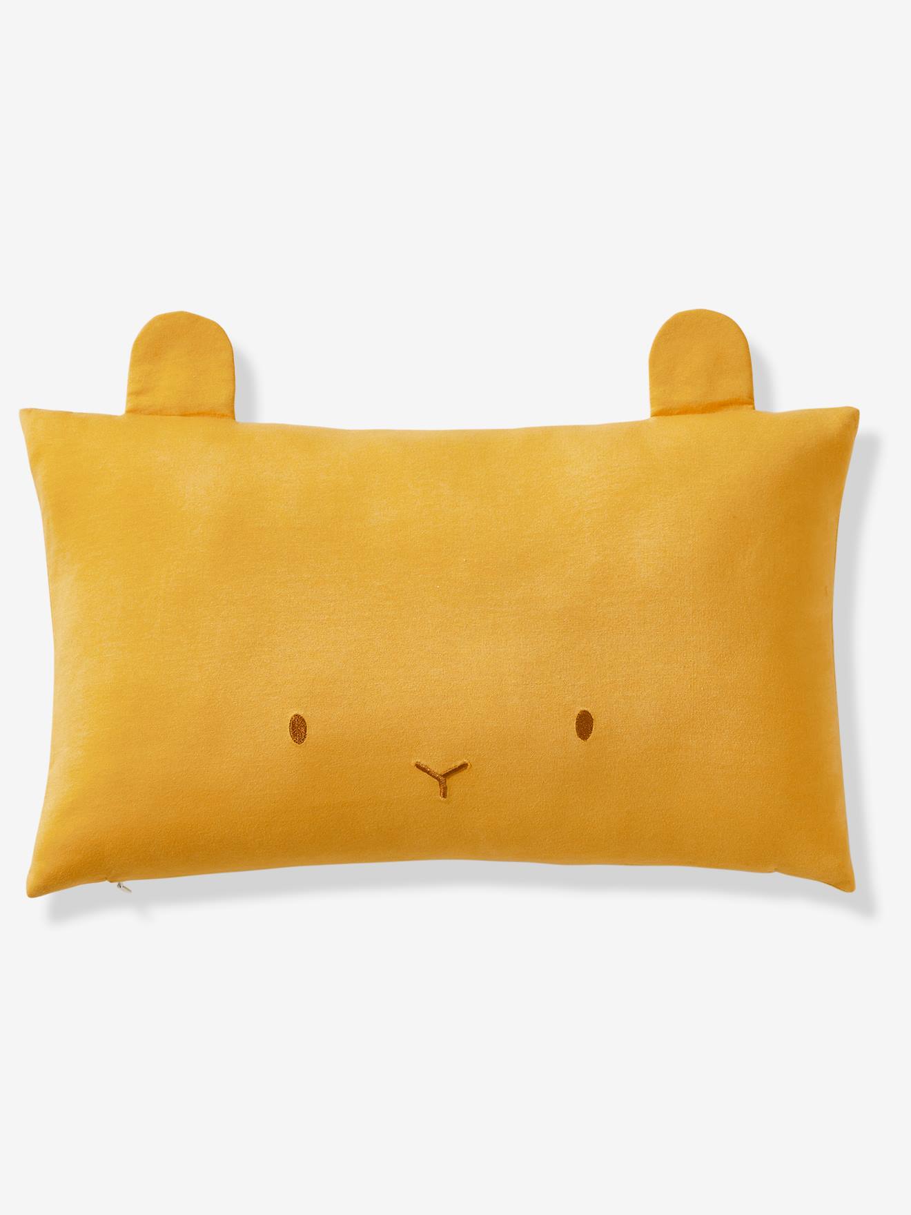 Animal Head Cushion mustard
