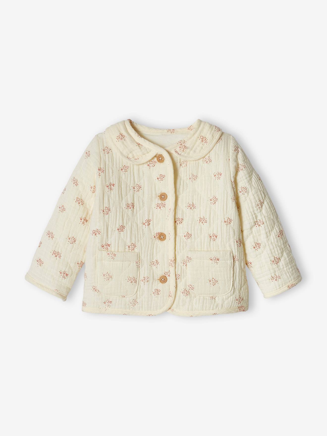 Cotton Gauze Jacket for Babies ecru