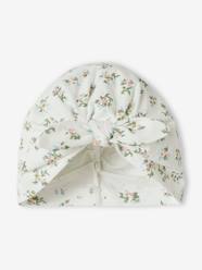Baby-Accessories-Turban-Shaped Beanie in Printed Knit for Baby Girls