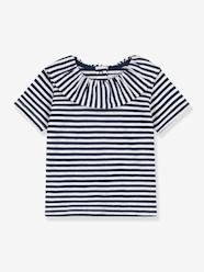 Baby-Blouses & Shirts-Short Sleeve Blouse, by PETIT BATEAU