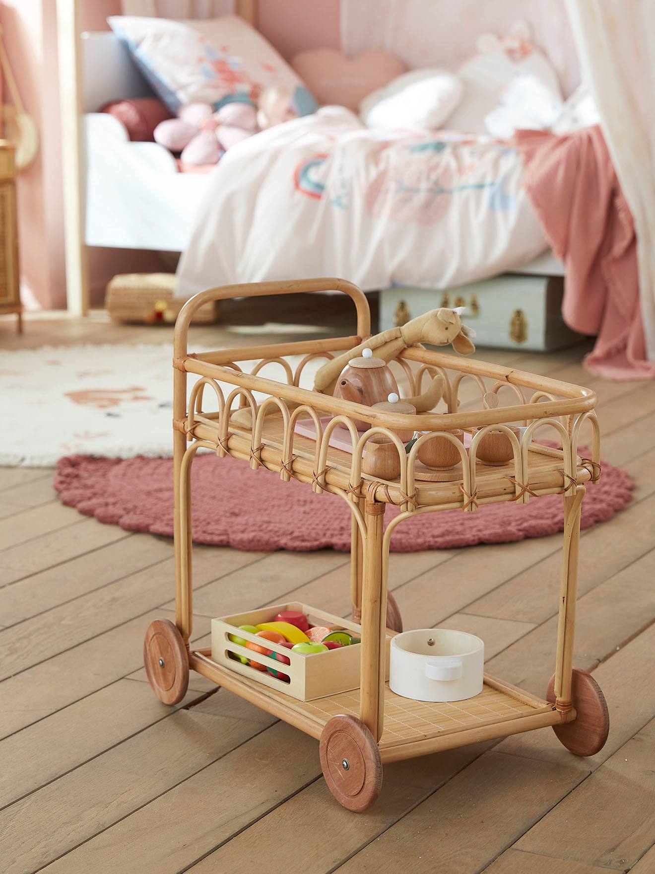 Rattan Trolley