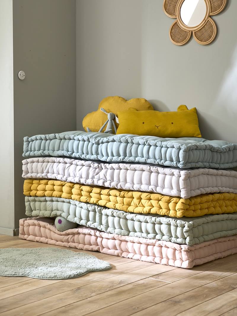 FutonType Floor Mattress yellow, Bedding & Decor Vertbaudet