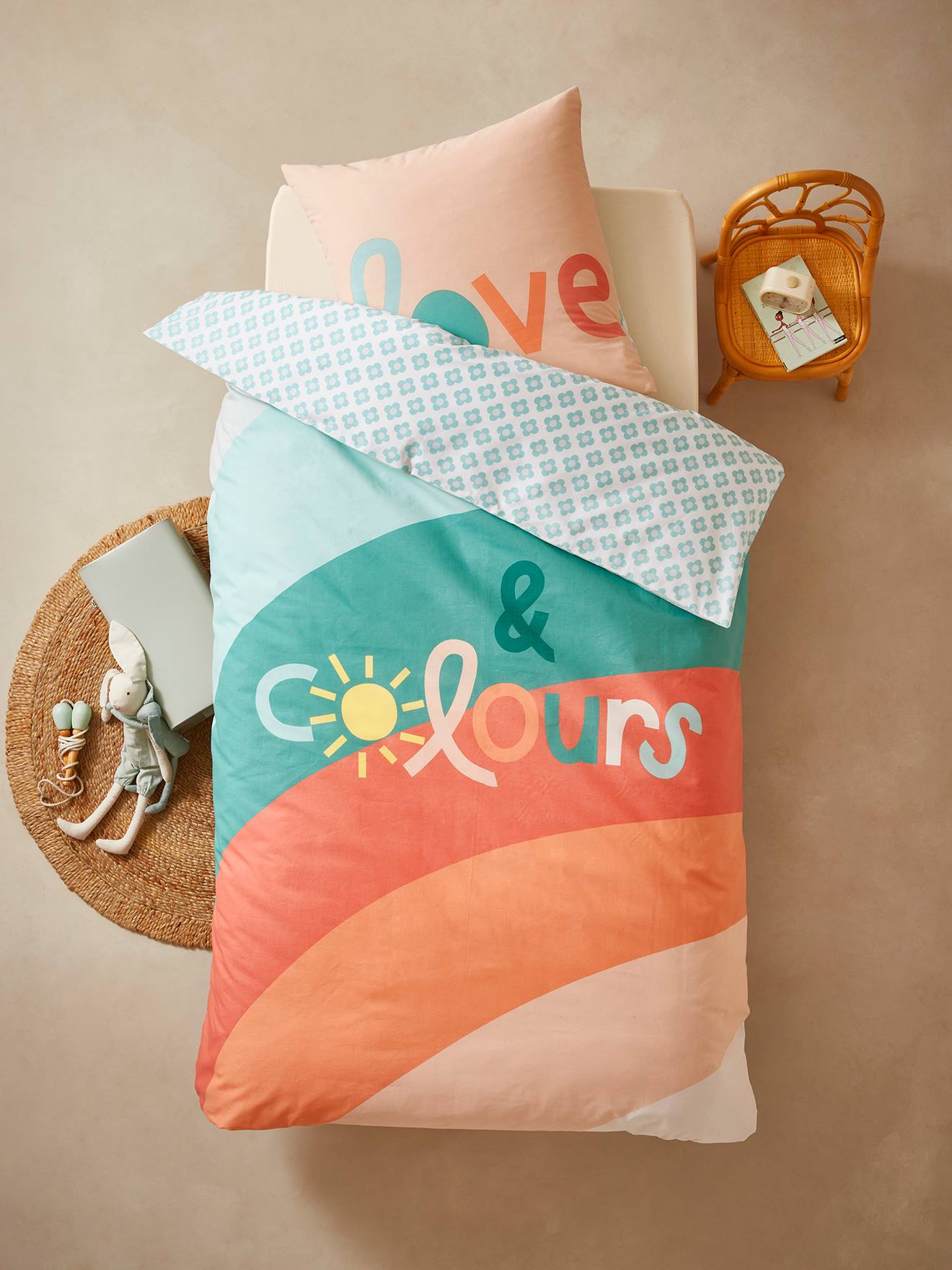 Duvet Cover + Pillowcase Set for Children, BOHO multicoloured