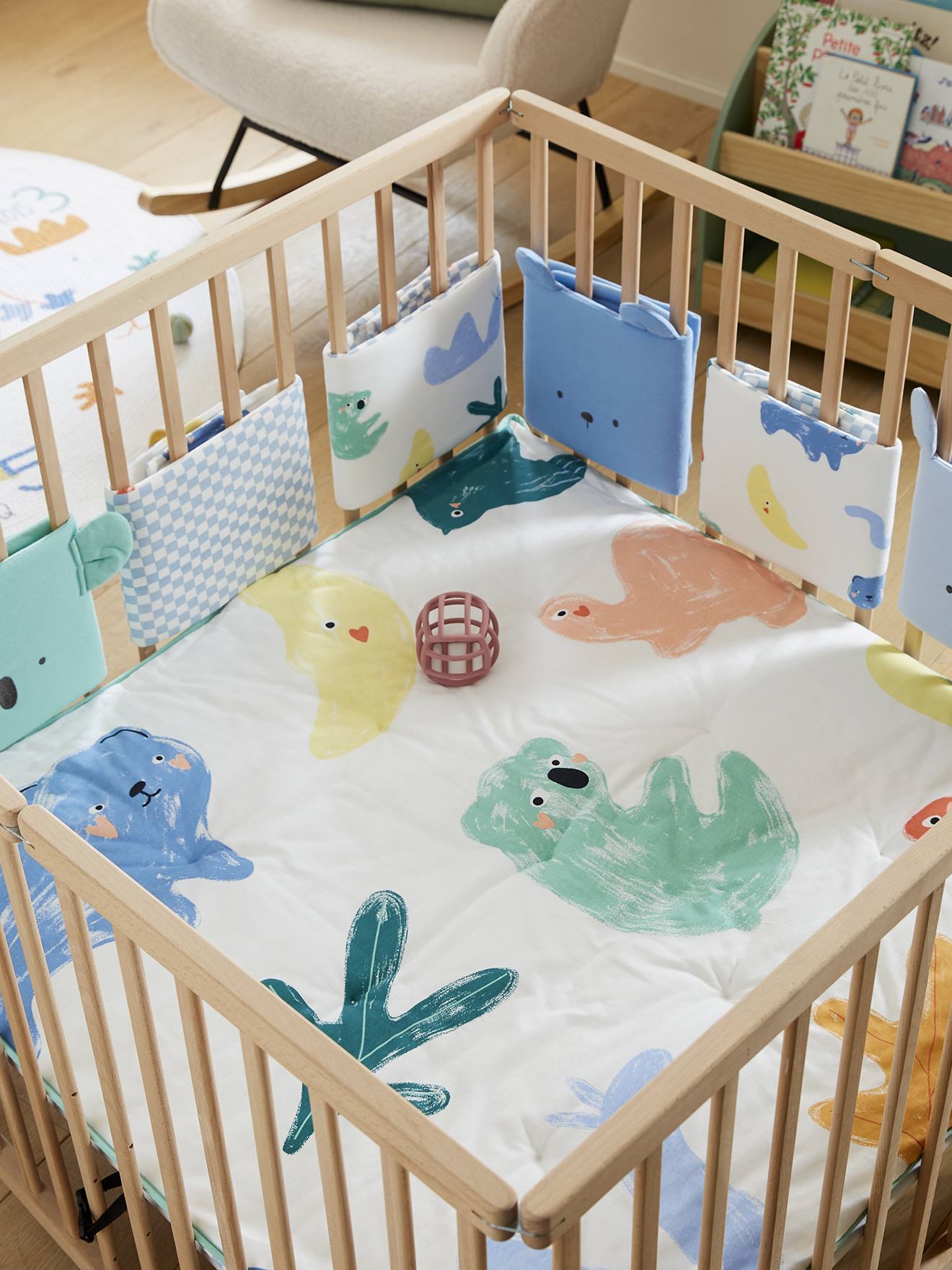 Cot Bumper Playpen Bumper Artist multicoloured