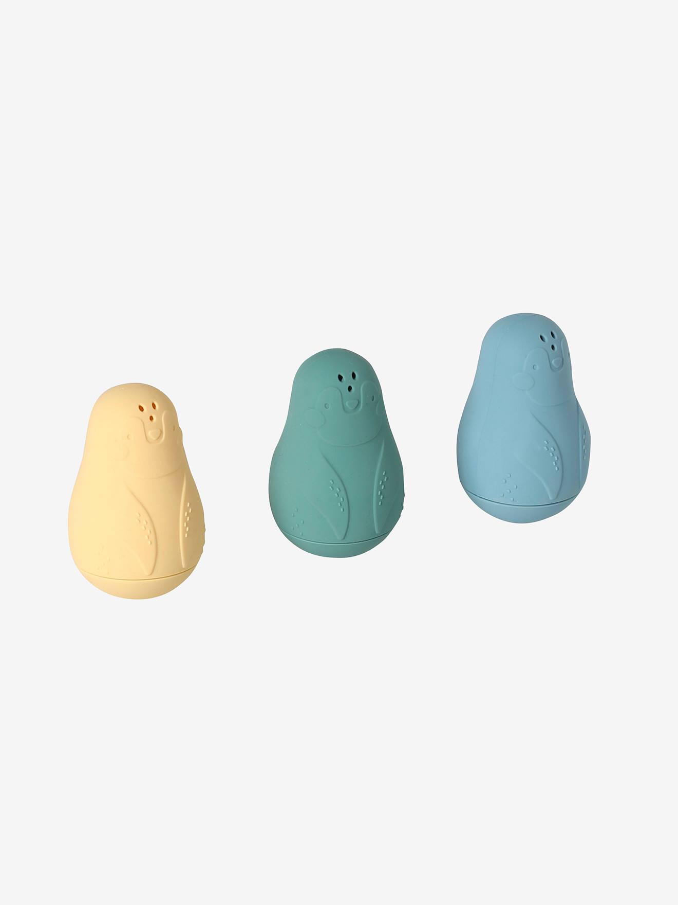 Set of 3 Penguin Sprinklers in Silicone multicoloured