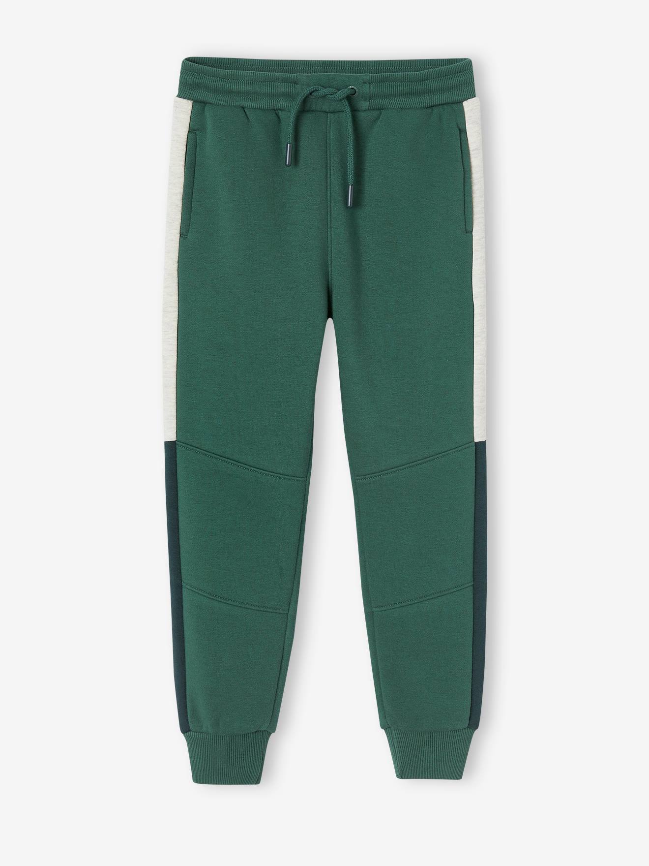 Fleece Joggers with Two-Tone Side Stripes