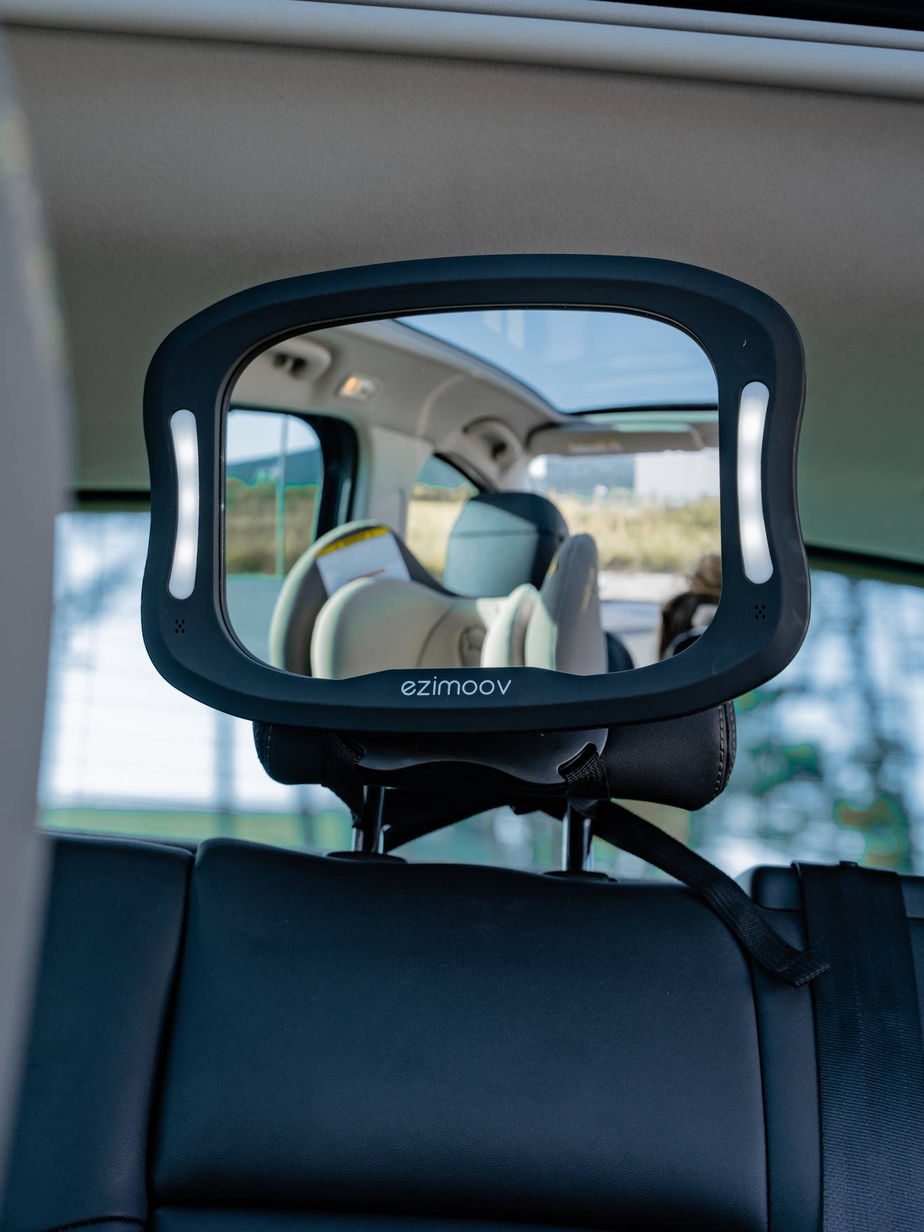 Eco-Friendly Baby Car Mirror with LED Light by EZIMOOV