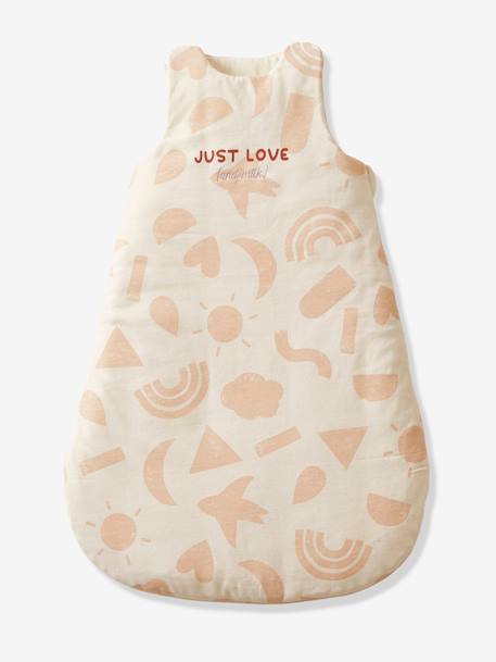 Baby Sleeping Bag with Removable Sleeves in Organic* Cotton, Happy Sky printed beige 