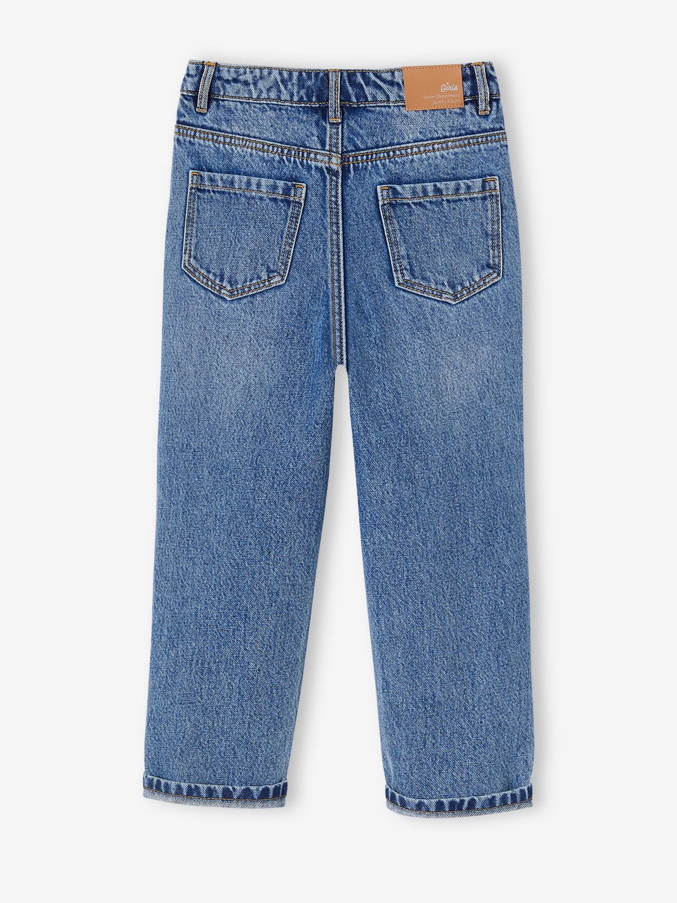 Loose Fit Boyfriend Jeans for Girls - stone, Girls