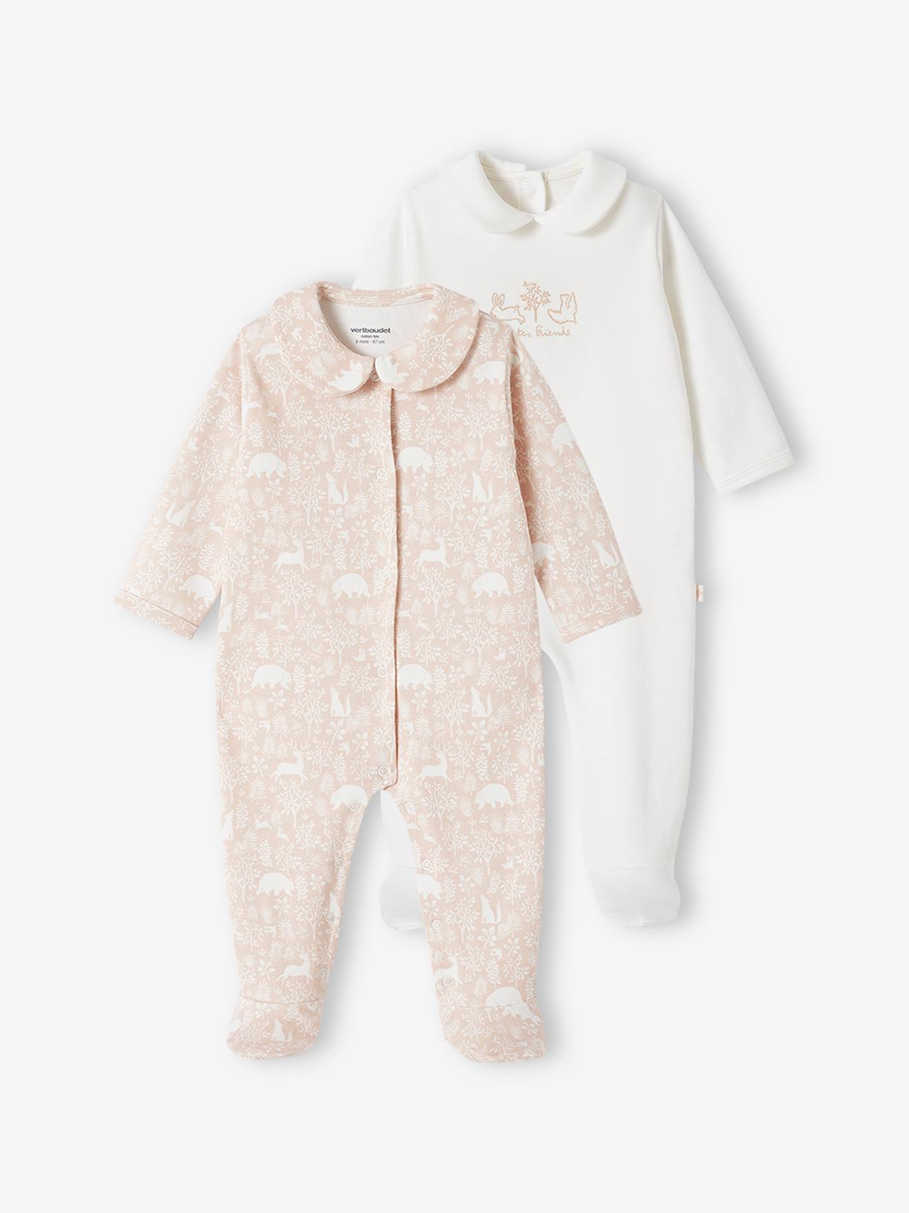 "Animals" Sleepsuits in Organic Cotton