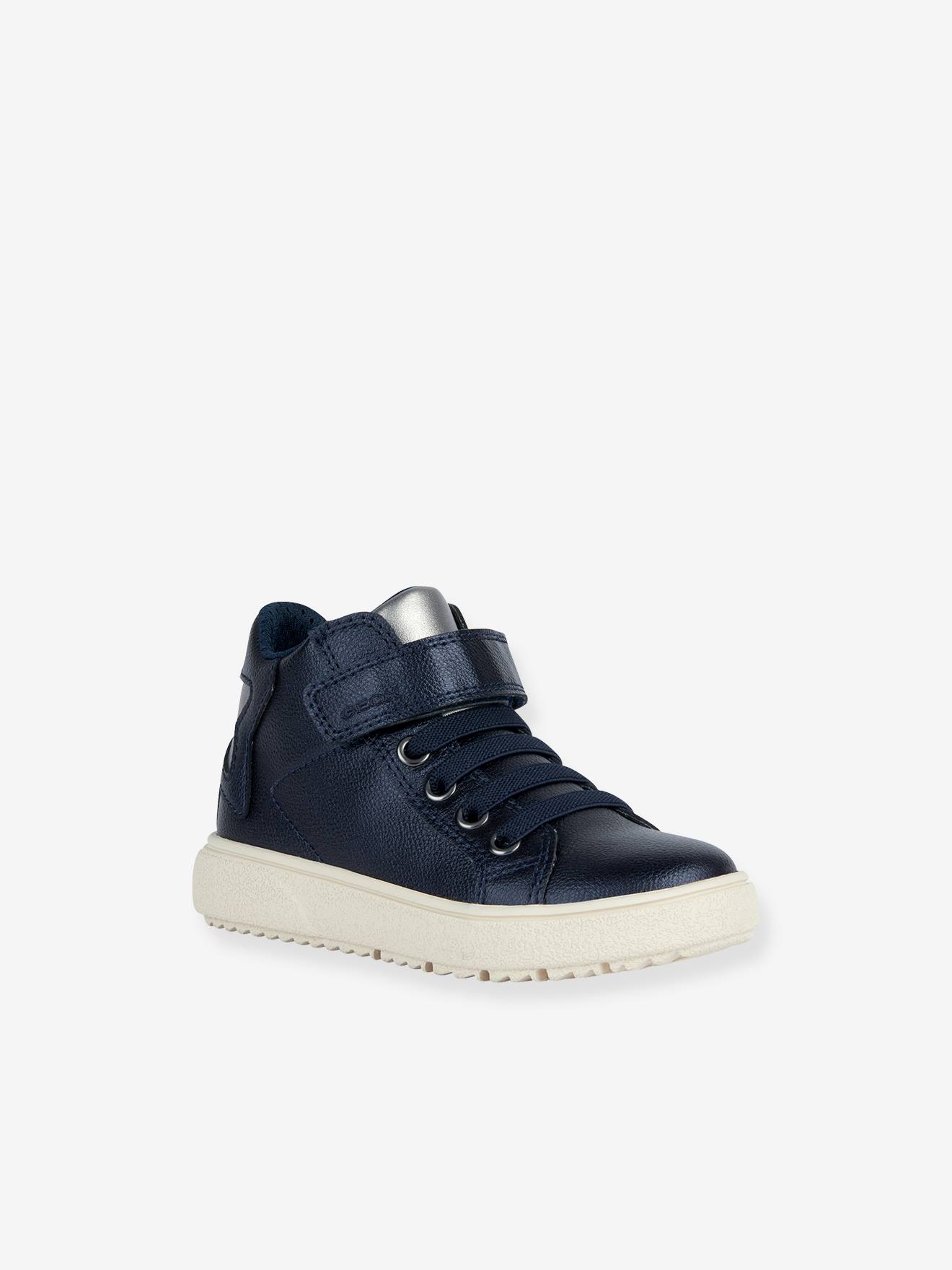 High-Top Trainers with Laces & Hook-&-Loop Strap, J Theleven Girl by GEOX(r) navy blue