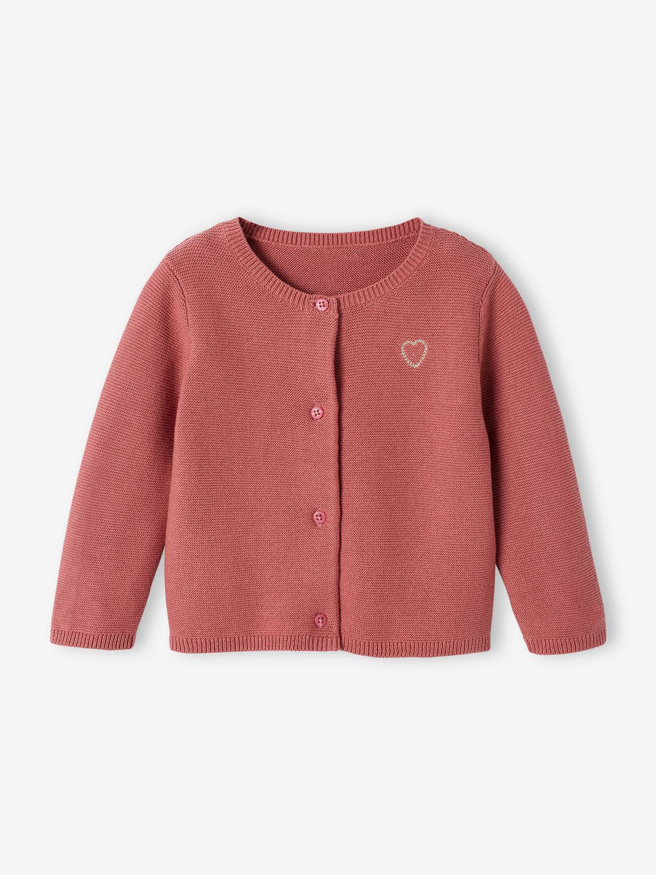 Cardigan with Golden Embroidered Heart
