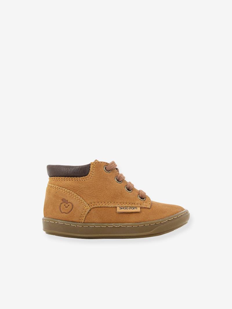 Bottes Bébé Shoo Pom Garçon Bouba - Cuir Sans Chrome - Semelle Caoutchouc - Fermeture Zip Et Lacets - Taille Cheville