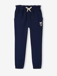 Girls-Trousers-Fleece Joggers with Paperbag Waistband for Girls