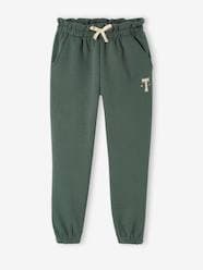 Girls-Trousers-Fleece Joggers with Paperbag Waistband for Girls