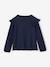 Ruffled Long Sleeve Top for Girls, BASICS dusky pink+ecru+navy blue 