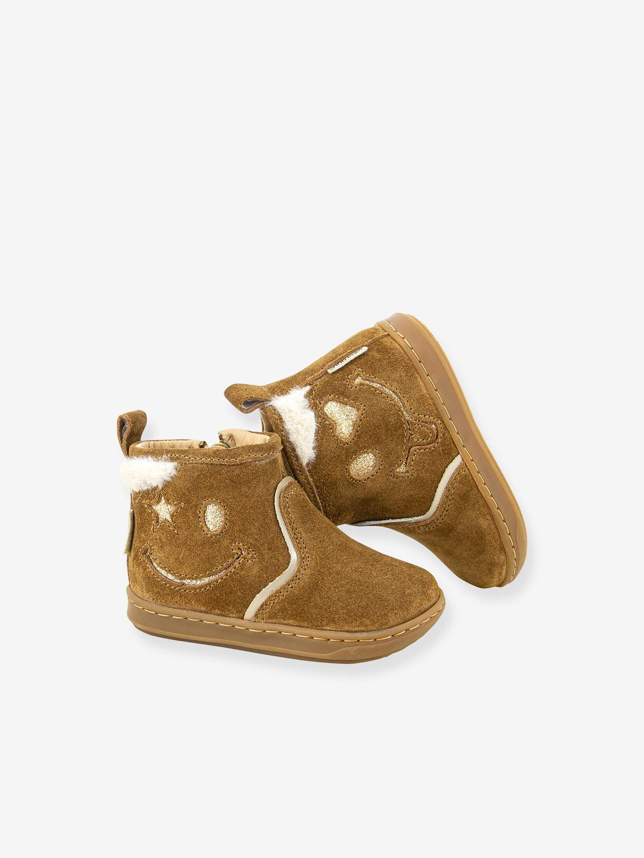 Bouba Joy Velours Glitter Boots for Babies by SHOO POM(r) camel