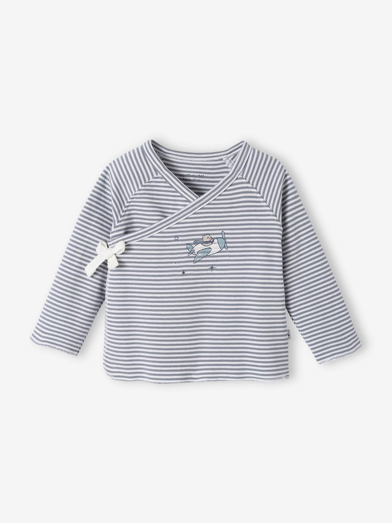 Interlock Cardigan for Newborn Babies, BASICS grey blue