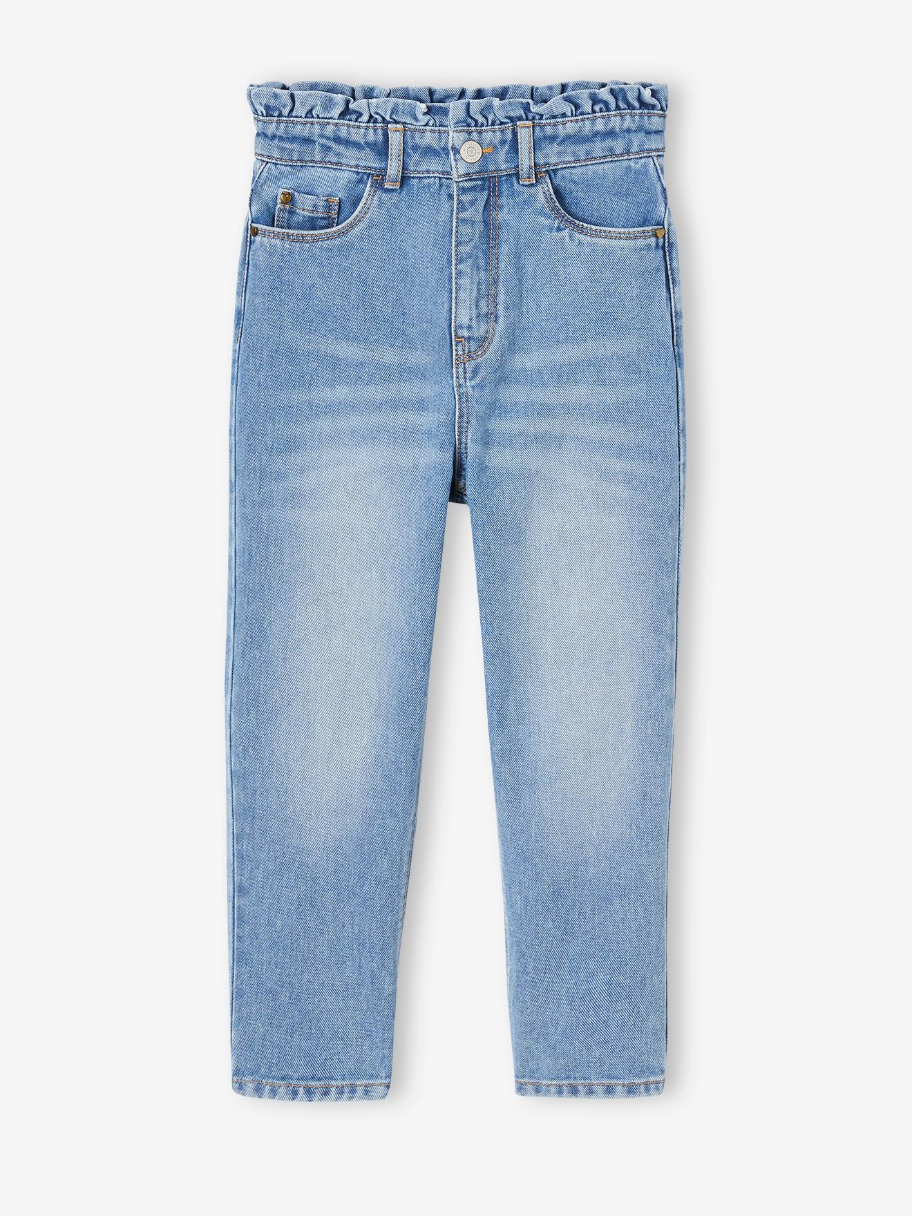 Mom Fit Jeans with Heart-Shaped Pockets on the Back