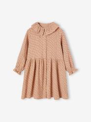 Buttoned Dress in Cotton Gauze for Girls